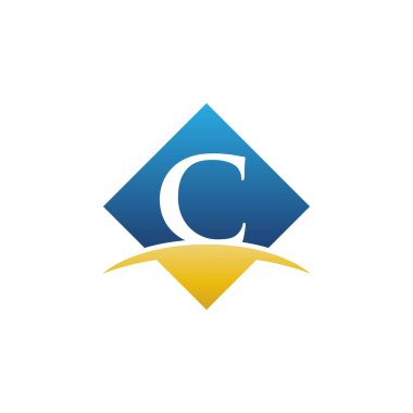 İlk harf C Negatif boşluk Elmas şeklinde Swoosh ile