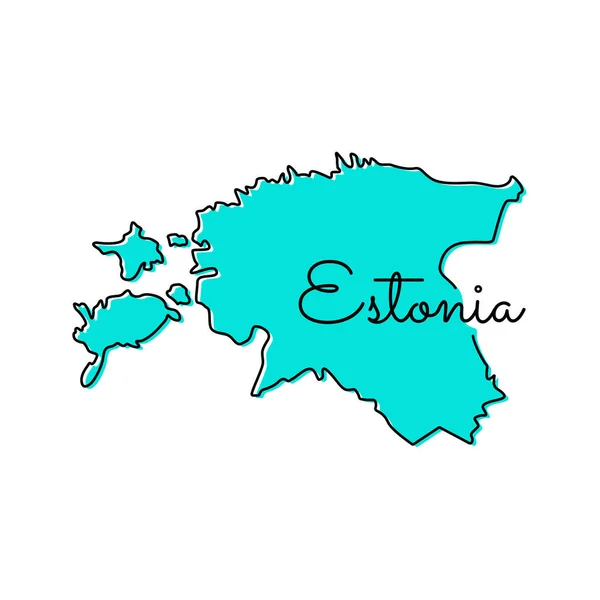 Mapa Estonia Plantilla Diseño Vectorial — Vector de stock