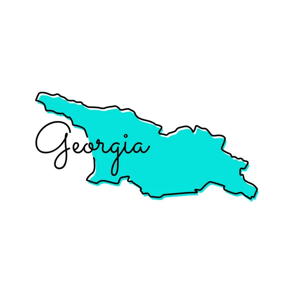 Plantilla Diseño Vectorial Mapa Georgia — Vector de stock