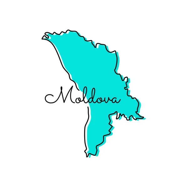 Karte Von Moldawien Vector Design Template — Stockvektor