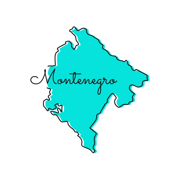 Map Montenegro Vector Design Template — Stock Vector