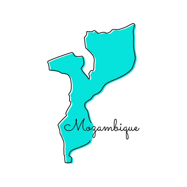 Modèle Carte Mozambique Conception Vectorielle — Image vectorielle