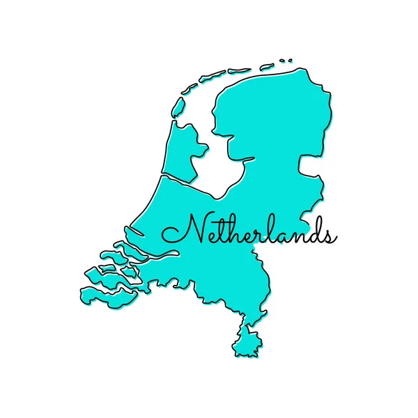 Mapa Holanda Plantilla Diseño Vectorial — Vector de stock