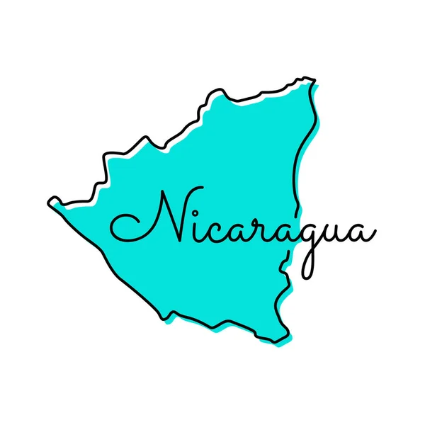 Map Nicaragua Vector Design Template — Stock Vector