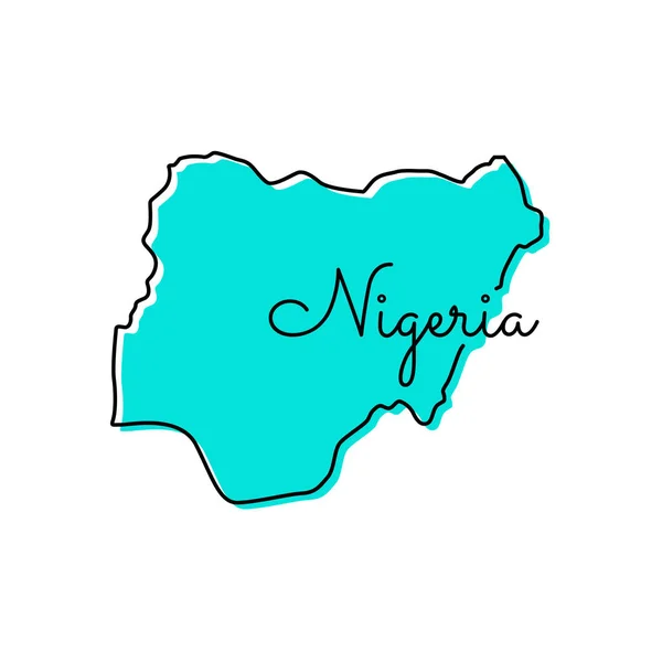 Mapa Nigeria Plantilla Diseño Vectorial — Vector de stock