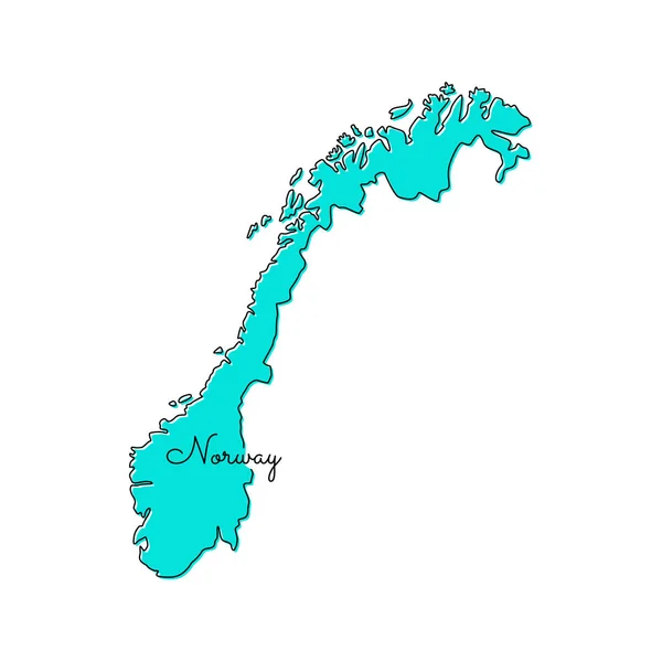 Norveç Vektör Tasarım Şablonu Haritası — Stok Vektör