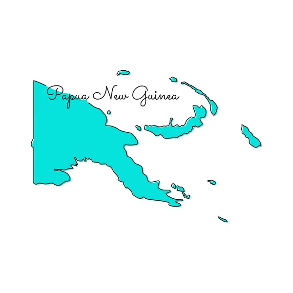 Map Papua New Guinea Vector Design Template — Stock Vector