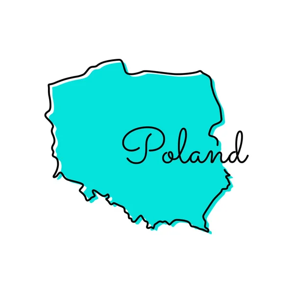 Map Poland Vector Design Template — Stock Vector