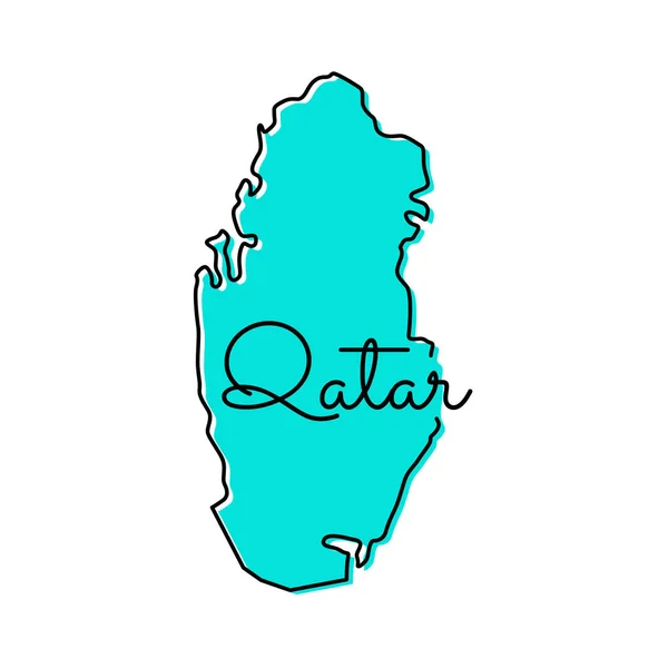 Modèle Carte Qatar Vector Design — Image vectorielle