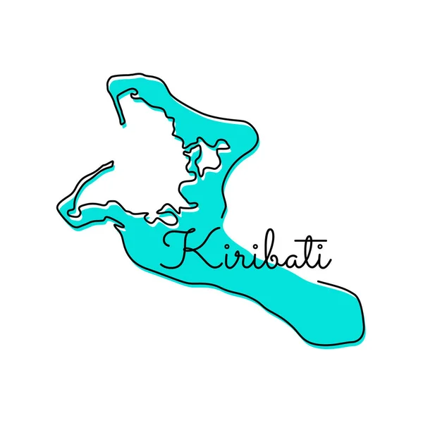 Mapa Kiribati Vector Plantilla Diseño — Vector de stock