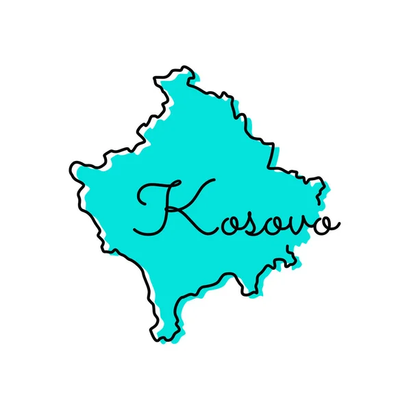 Modèle Plan Kosovo Vectoriel — Image vectorielle