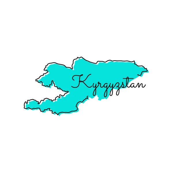 Carte Kirghizistan Modèle Conception Vectorielle — Image vectorielle