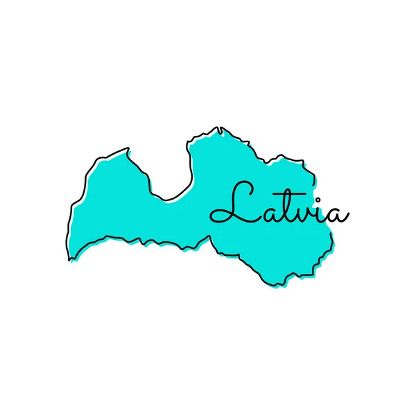 Carte Lettonie Modèle Conception Vectorielle — Image vectorielle