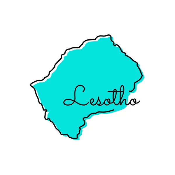 Carte Lesotho Modèle Conception Vectorielle — Image vectorielle