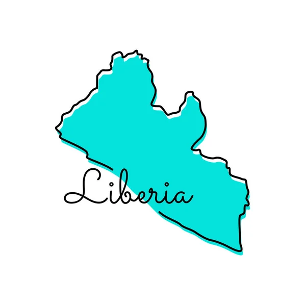 Modèle Carte Liberia Vector Design — Image vectorielle