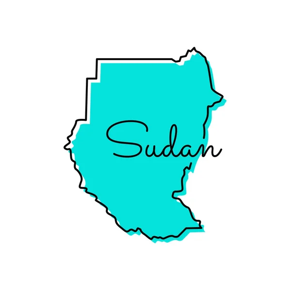 Mapa Sudán Plantilla Diseño Vectorial — Vector de stock