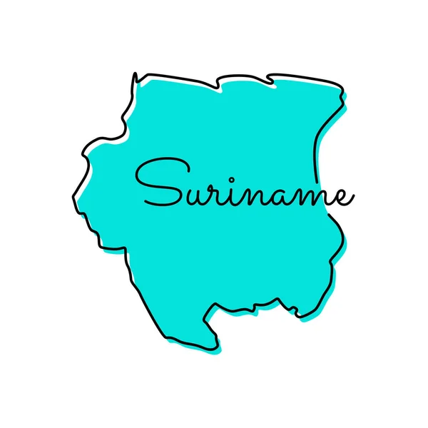 Mapa Szablonu Suriname Vector Design — Wektor stockowy