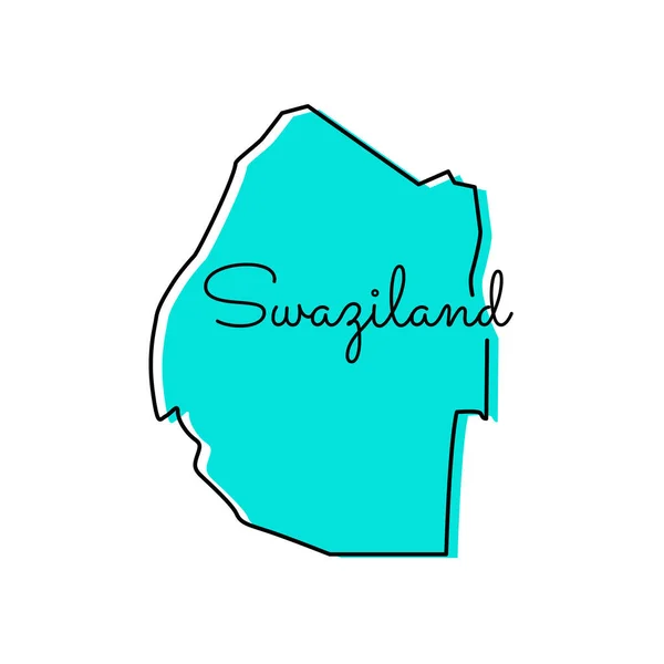 Carte Swaziland Modèle Conception Vectorielle — Image vectorielle