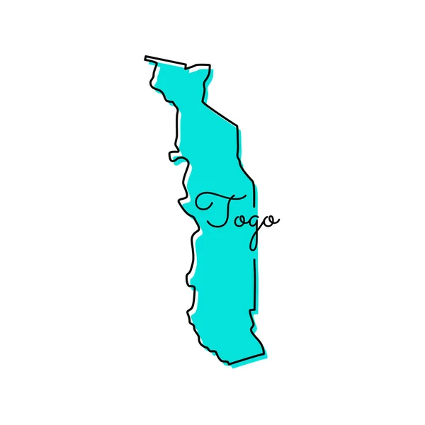 トーゴの地図ベクトルデザインテンプレート — ストックベクタ