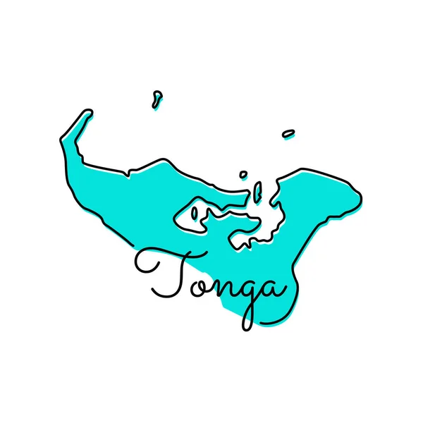 Mapa Tonga Vector Plantilla Diseño — Archivo Imágenes Vectoriales