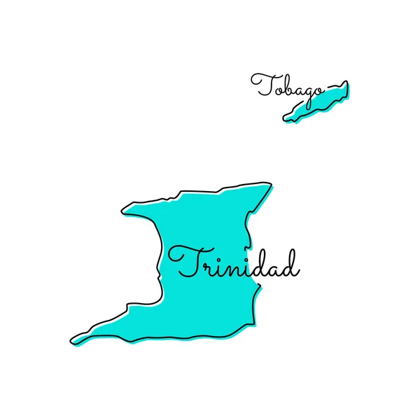 Karte Von Trinidad Und Tobago Vector Design Template — Stockvektor