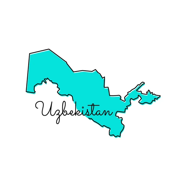 Mapa Uzbekistán Plantilla Diseño Vectorial — Vector de stock