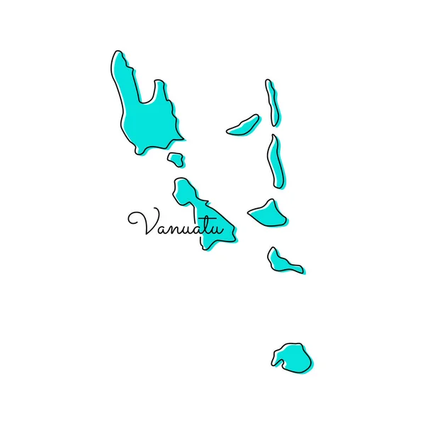 Modèle Carte Vanuatu Vector Design — Image vectorielle