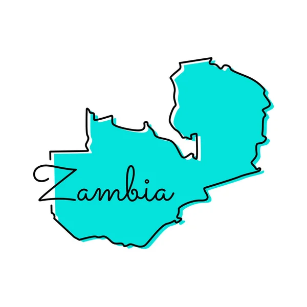 Карта Шаблона Векторного Дизайна Замбии — стоковый вектор