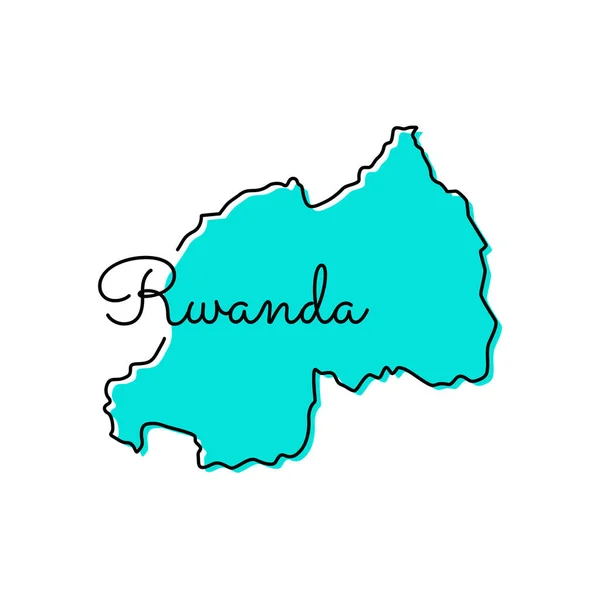 Kaart Van Rwanda Vector Design Template — Stockvector