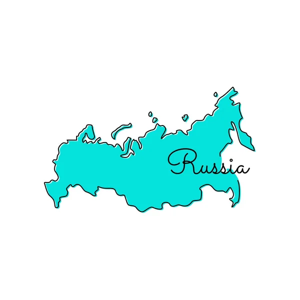 Karte Von Russland Vector Design Template — Stockvektor