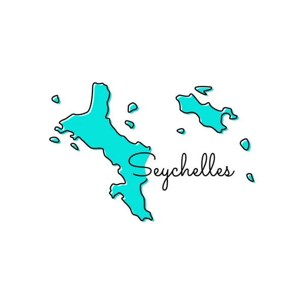 Mapa Seychelles Vector Plantilla Diseño — Vector de stock