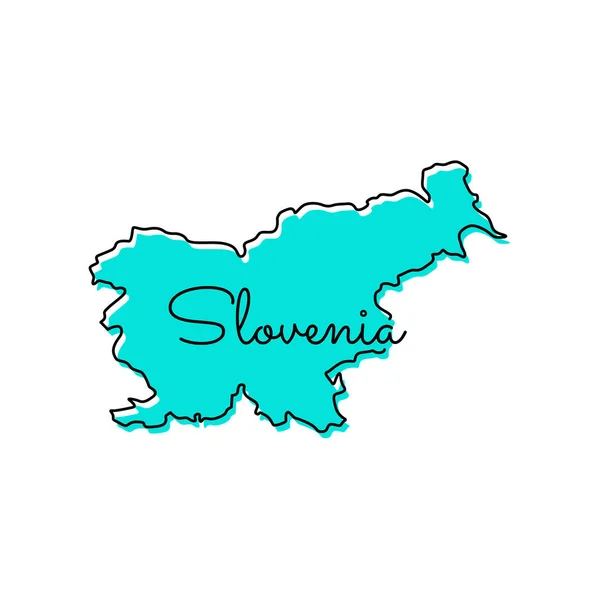 スロベニアの地図ベクトルデザインテンプレート — ストックベクタ