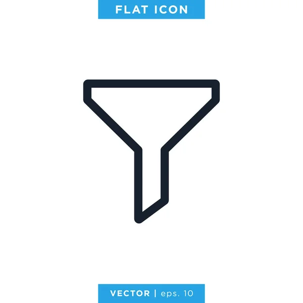 Modèle Conception Vectorielle Icône Entonnoir Filtre — Image vectorielle