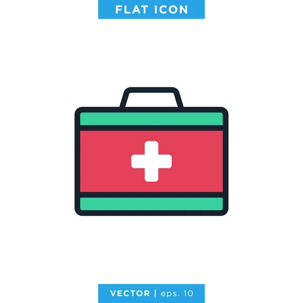 First Aid Kit Icon Vector Design Template. Medical Bag Sign