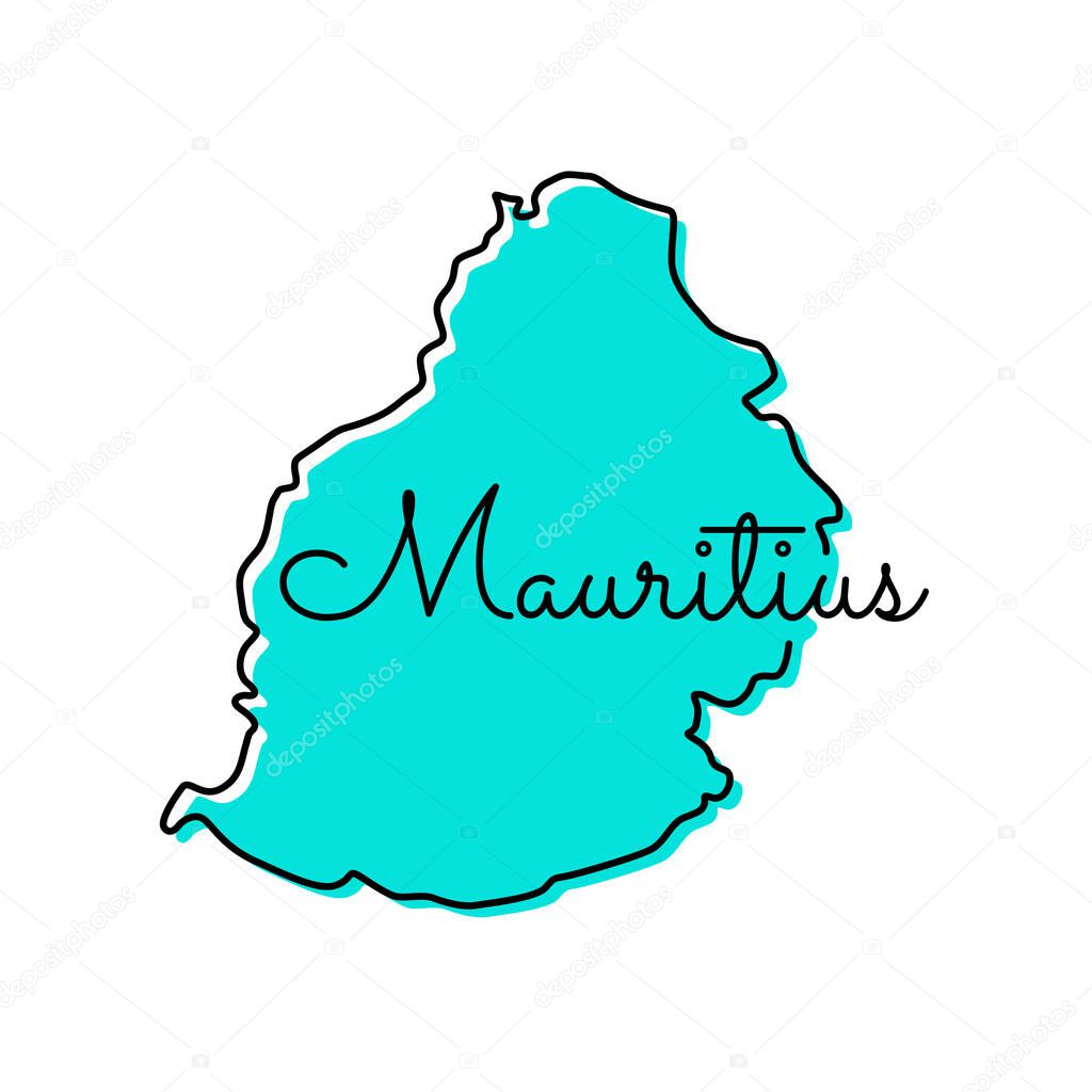 Map of Mauritius Vector Design Template.