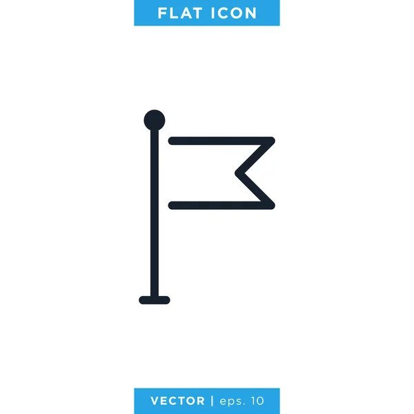 Vlag Pictogram Vector Ontwerp Template Aanpasbare Beroerte — Stockvector