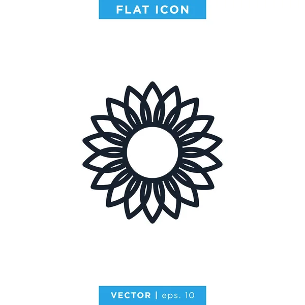 Modèle Conception Logo Vectoriel Icône Fleur Vecteur Modifiable Eps — Image vectorielle