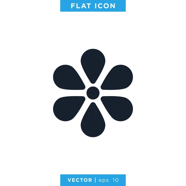 Flori Icon Vector Design Șablon — Vector de stoc