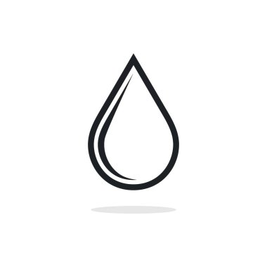 Su Damlası Simge Vektörü Logo Şablonu.