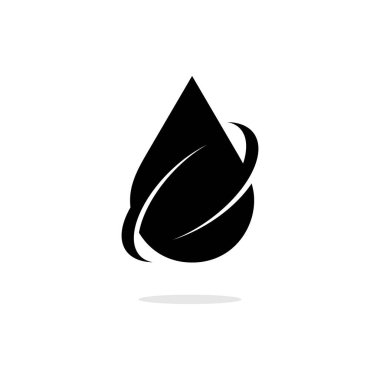 Su Damlası Simge Vektörü Logo Şablonu.