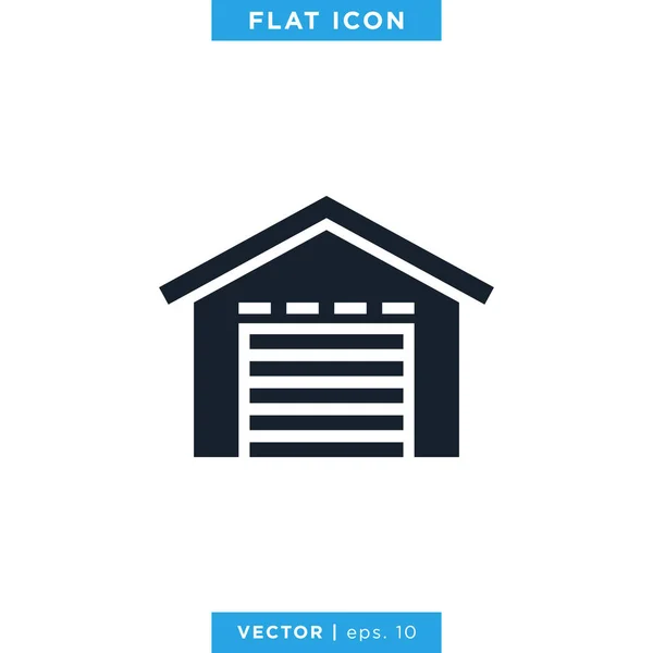 Garage Icon Vector Illustratie Ontwerp Sjabloon — Stockvector