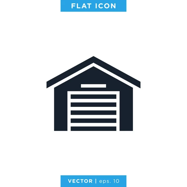 Garage Icon Vector Illustratie Ontwerp Sjabloon — Stockvector