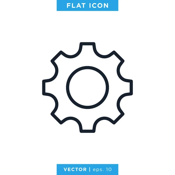 Gear Impostazioni Icona Modello Design Del Logo Vettoriale Passaggi Vettoriali — Vettoriale Stock