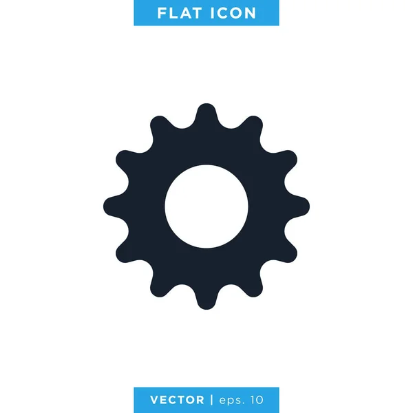 Gear Instellingen Icoon Vector Logo Design Sjabloon — Stockvector