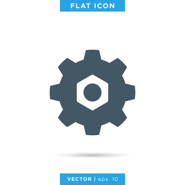 Gear Instellingen Icoon Vector Logo Design Sjabloon — Stockvector