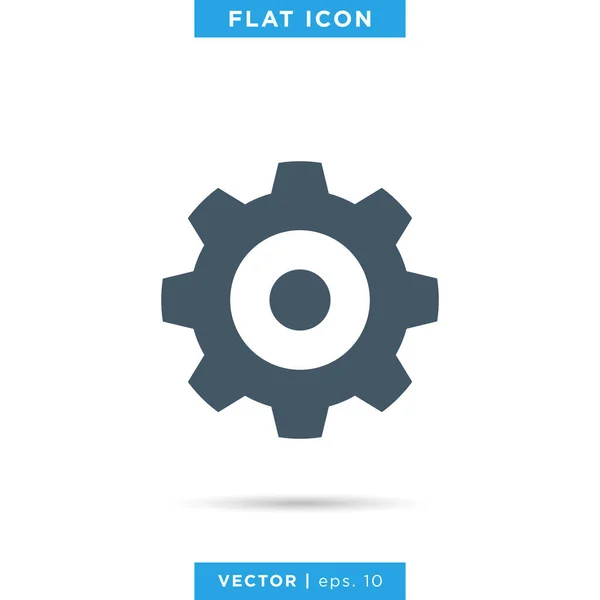 Gear Instellingen Icoon Vector Logo Design Sjabloon — Stockvector