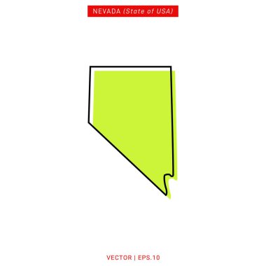Nevada Yeşil Harita Vektör Tasarım Şablonu