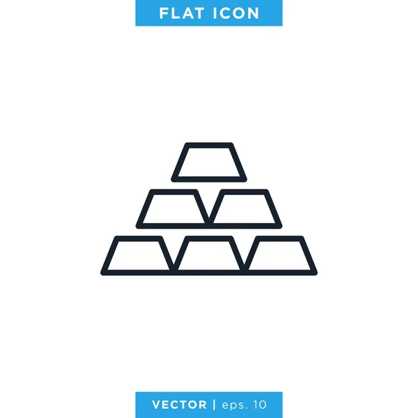 Gouden Pictogram Vectorontwerp Sjabloon Bewerkbare Beroerte — Stockvector