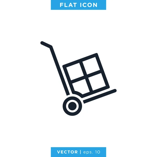 Handwinkelwagen Icon Vector Logo Design Template — Stockvector