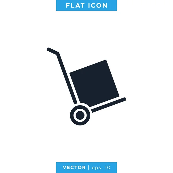 Modèle Conception Logo Illustration Vectorielle Icône Chariot Main — Image vectorielle
